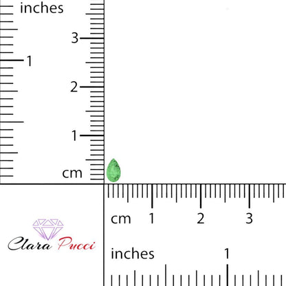 0.25 to 2.5 ct Pear Cut VVS1 Simulated Light Green August Birthstone