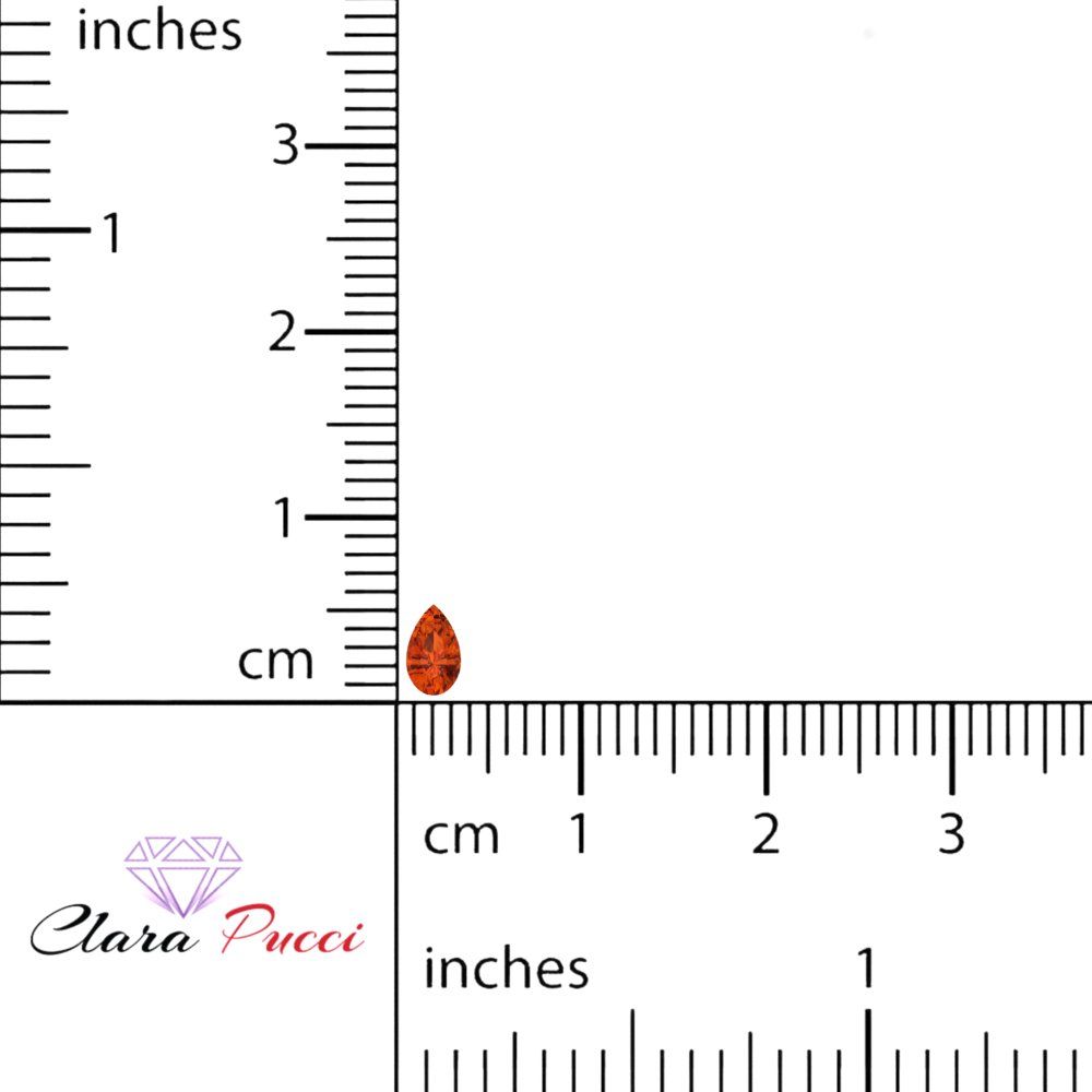 0.25 to 2.5 ct Pear Cut VVS1 Simulated Red January Birthstone