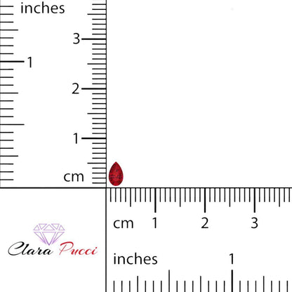 0.25 to 2.5 ct Pear Cut VVS1 Simulated Pink tourmaline July Birthstone