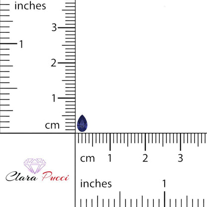 0.25 to 2.5 ct Pear Cut VVS1 Simulated Blue Tanzanite September Birthstone