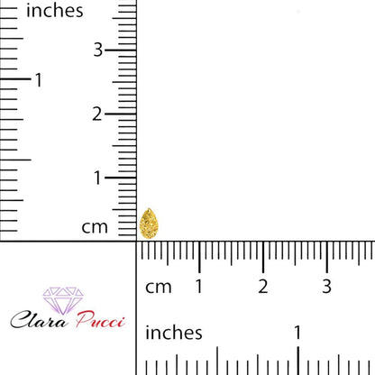 0.25 to 2.5 ct Pear Cut VVS1 Simulated Yellow November Birthstone
