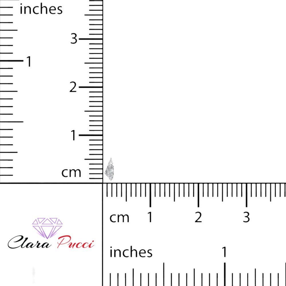 0.25 to 2.5 ct Pear Cut VVS1 Synthetic Clear Moissanite April Birthstone