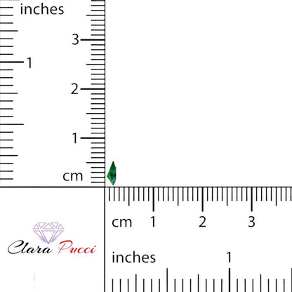 0.25 to 2.5 ct Pear Cut VVS1 Simulated Green Emerald May Birthstone