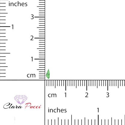 0.25 to 2.5 ct Pear Cut VVS1 Simulated Light Green August Birthstone