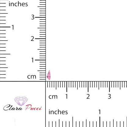 0.25 to 2.5 ct Pear Cut VVS1 Simulated Pink October Birthstone
