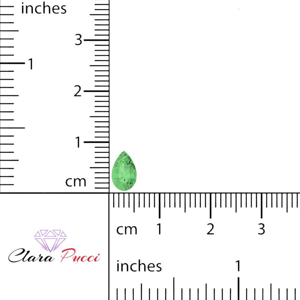 0.25 to 2.5 ct Pear Cut VVS1 Simulated Light Green August Birthstone