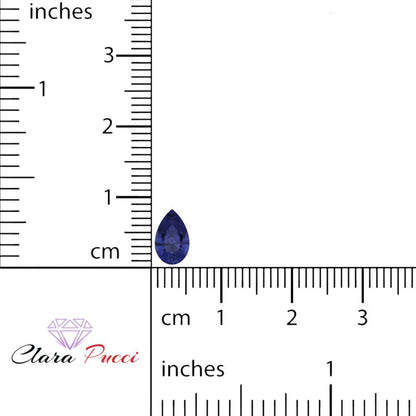 0.25 to 2.5 ct Pear Cut VVS1 Simulated Blue Tanzanite September Birthstone