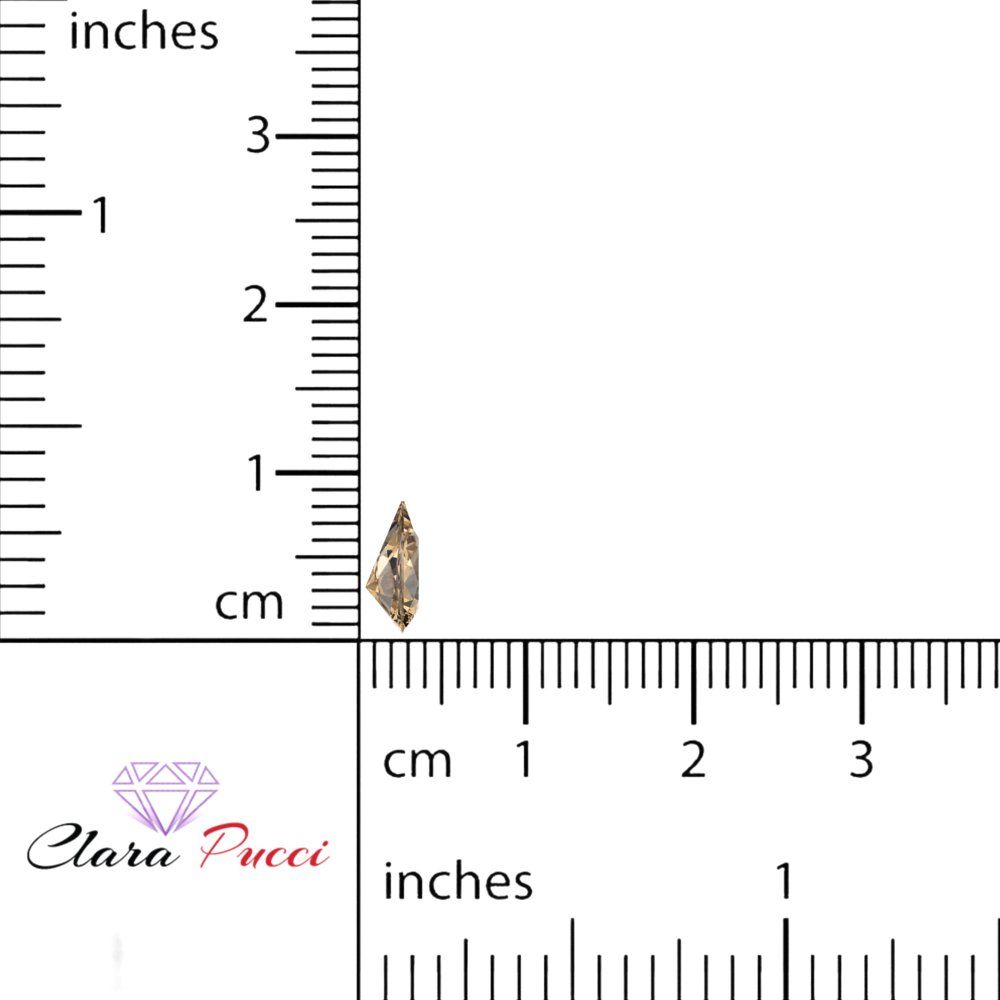 0.25 to 2.5 ct Pear Cut VVS1 Simulated Brown Champagne November Birthstone