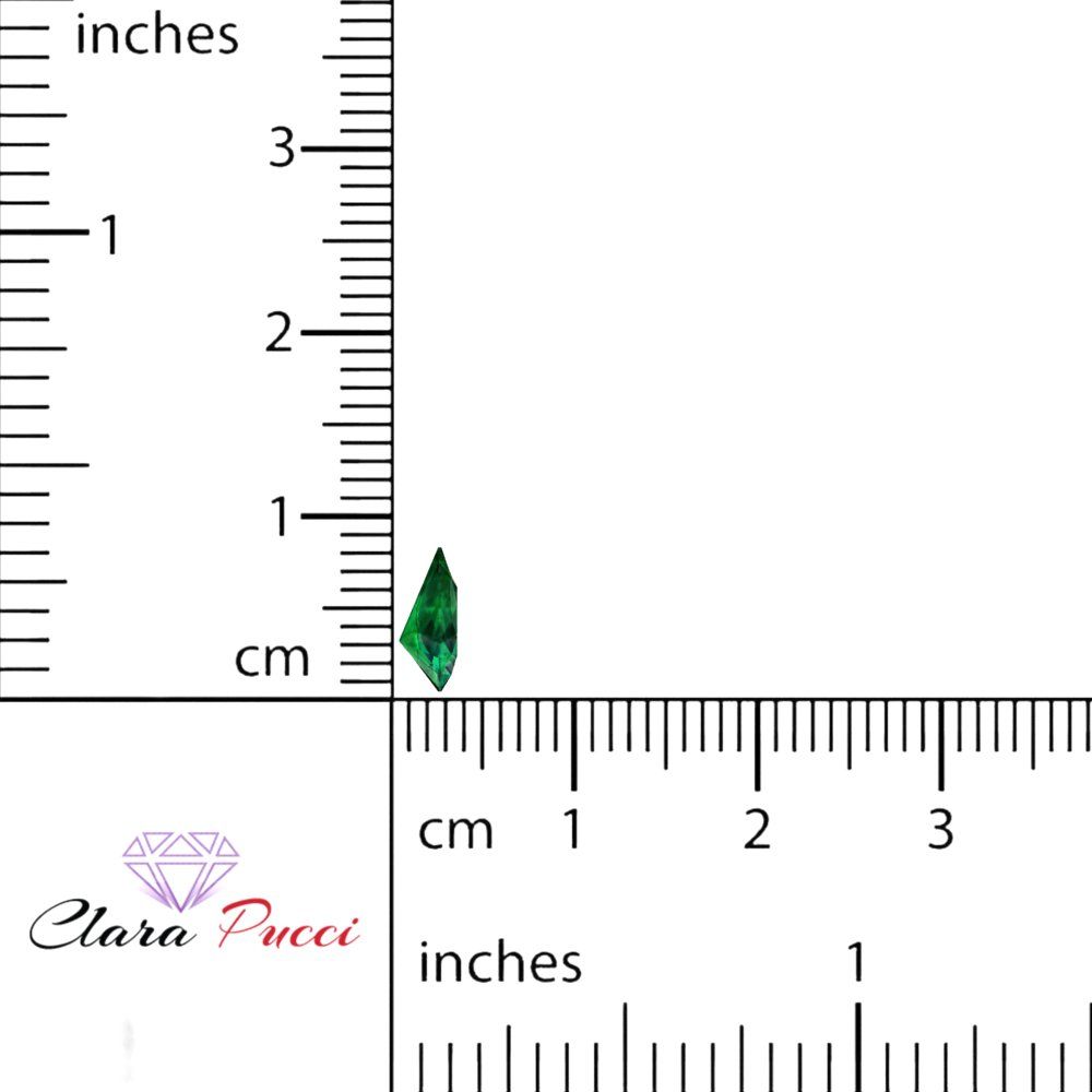 0.25 to 2.5 ct Pear Cut VVS1 Simulated Green Emerald May Birthstone