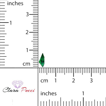 0.25 to 2.5 ct Pear Cut VVS1 Simulated Green Emerald May Birthstone