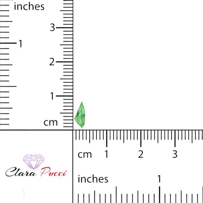 0.25 to 2.5 ct Pear Cut VVS1 Simulated Light Green August Birthstone