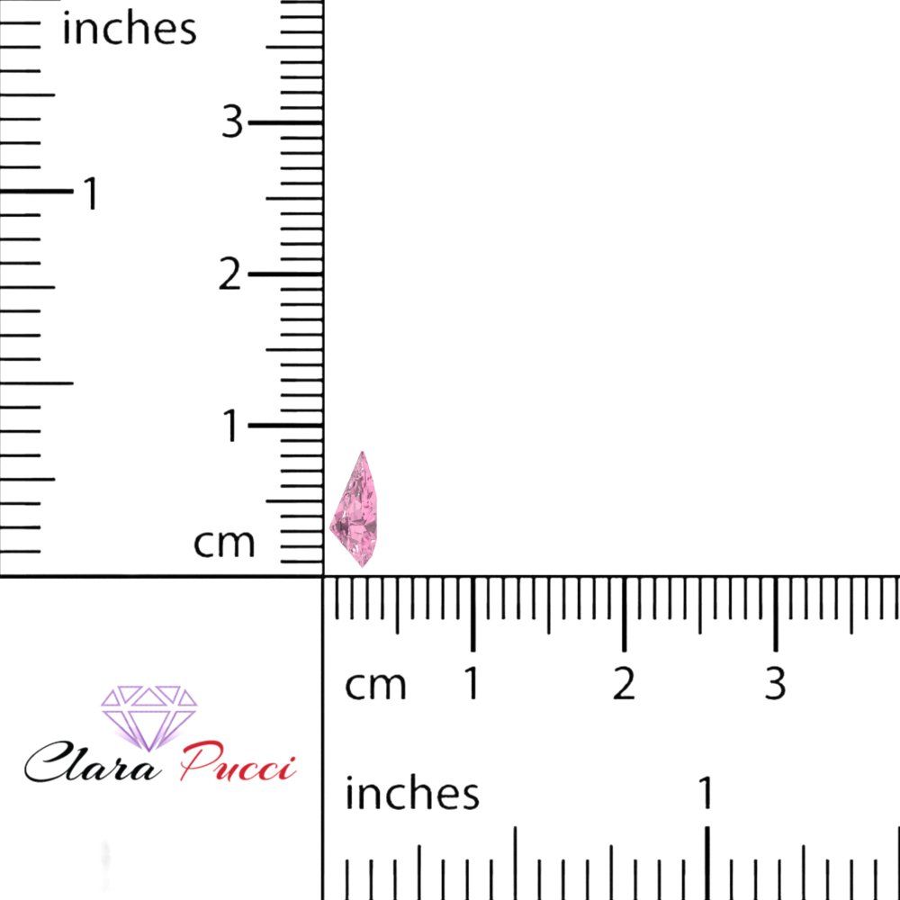 0.25 to 2.5 ct Pear Cut VVS1 Simulated Pink October Birthstone