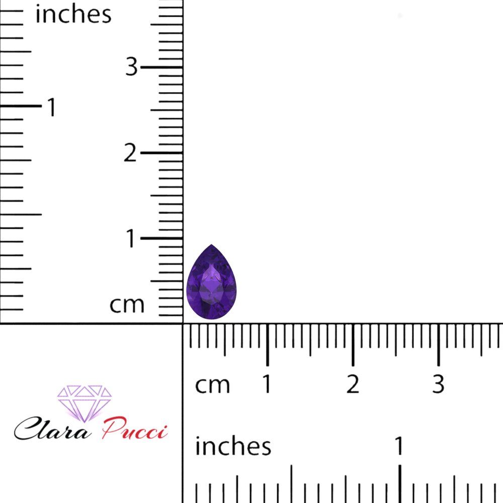 0.25 to 2.5 ct Pear Cut VVS1 Natural Purple Amethyst February Birthstone