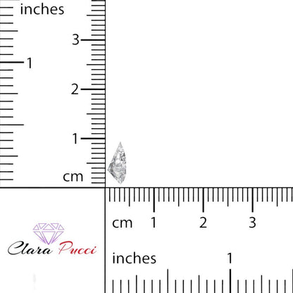 0.25 to 2.5 ct Pear Cut VVS1 Synthetic Clear Moissanite April Birthstone