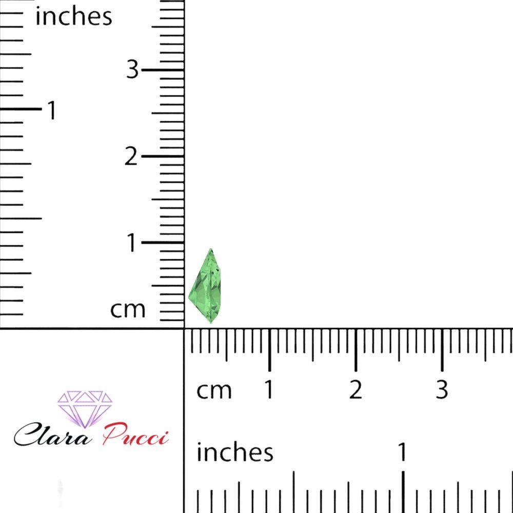 0.25 to 2.5 ct Pear Cut VVS1 Simulated Light Green August Birthstone