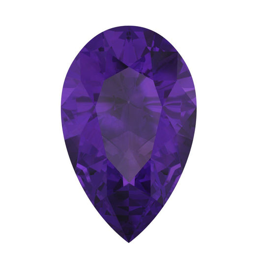 0.25 to 2.5 ct Pear Cut VVS1 Natural Purple Amethyst February Birthstone