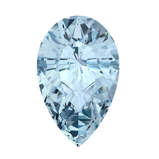 0.25 to 2.5 ct Pear Cut VVS1 Natural Swiss blue topaz March Birthstone