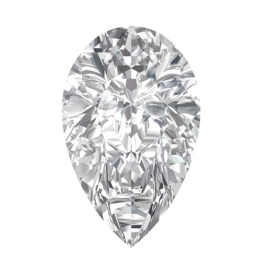 0.25 to 2.5 ct Pear Cut VVS1 Simulated Clear April Birthstone