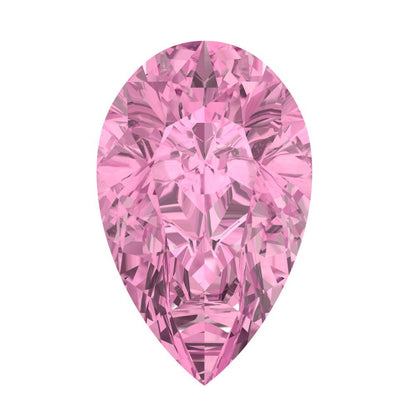 0.25 to 2.5 ct Pear Cut VVS1 Simulated Pink October Birthstone