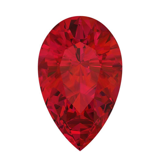 0.25 to 2.5 ct Pear Cut VVS1 Simulated Pink Ruby July Birthstone