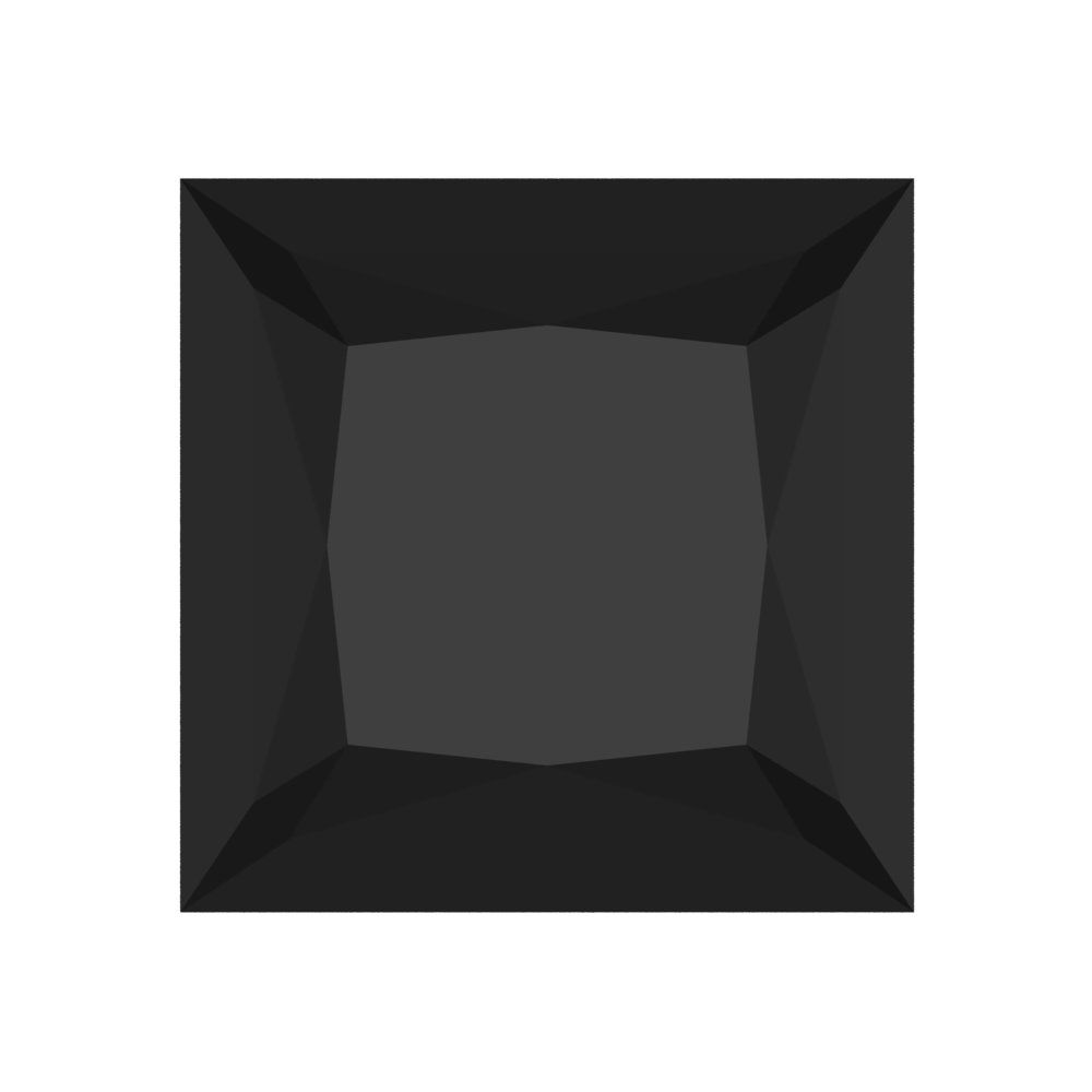 0.25 to 3 ct Princess Cut VVS1 Natural Black Onyx December Birthstone