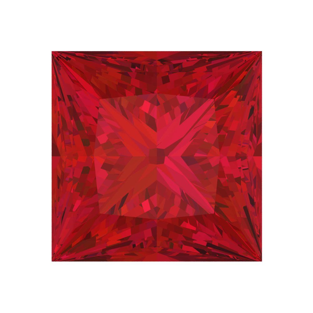 0.25 to 3 ct Princess Cut VVS1 Simulated Pink tourmaline July Birthstone