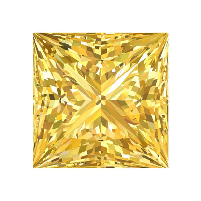 0.25 to 3 ct Princess Cut VVS1 Simulated Yellow November Birthstone