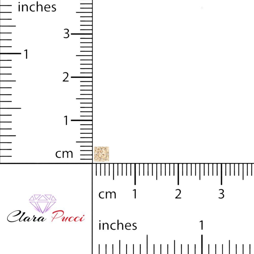 0.25 to 3 ct Princess Cut VVS1 Natural Brown Morganite November Birthstone