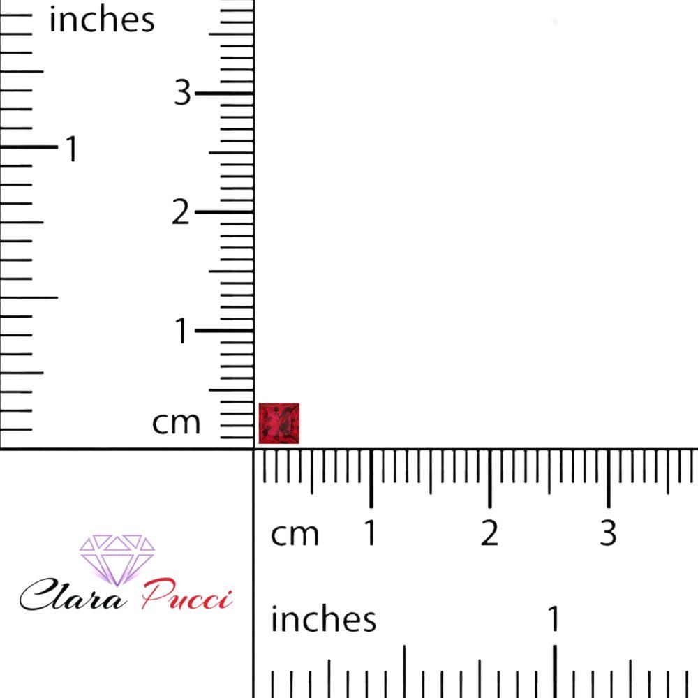 0.25 to 3 ct Princess Cut VVS1 Simulated Pink tourmaline July Birthstone