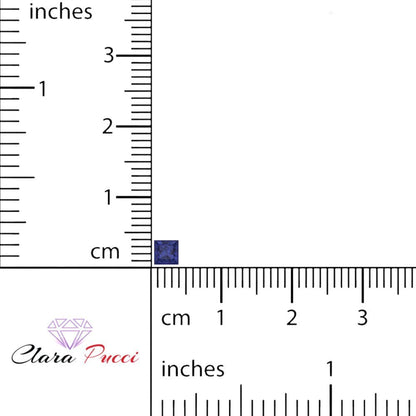 0.25 to 3 ct Princess Cut VVS1 Simulated Blue Tanzanite September Birthstone