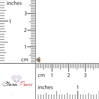0.25 to 3 ct Princess Cut VVS1 Simulated Brown Champagne November Birthstone