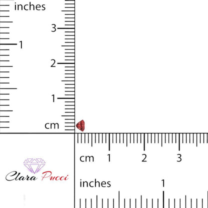 0.25 to 3 ct Princess Cut VVS1 Natural Red Garnet January Birthstone