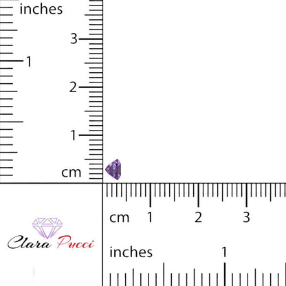0.25 to 3 ct Princess Cut VVS1 Simulated Purple Alexandrite February Birthstone
