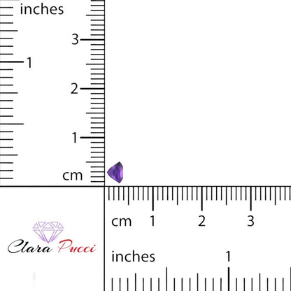 0.25 to 3 ct Princess Cut VVS1 Natural Purple Amethyst February Birthstone
