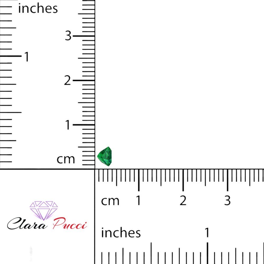 0.25 to 3 ct Princess Cut VVS1 Simulated Green Emerald May Birthstone