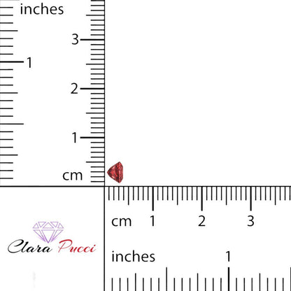 0.25 to 3 ct Princess Cut VVS1 Natural Red Garnet January Birthstone