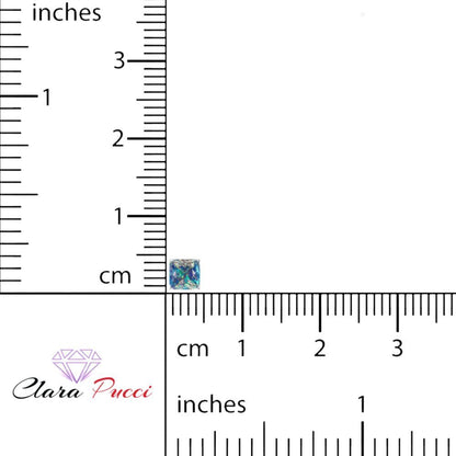 0.25 to 3 ct Princess Cut VVS1 Synthetic Blue moissanite September Birthstone