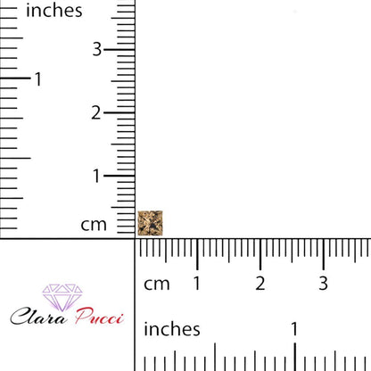 0.25 to 3 ct Princess Cut VVS1 Simulated Brown Champagne November Birthstone