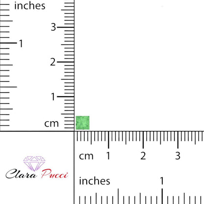 0.25 to 3 ct Princess Cut VVS1 Simulated Light Green August Birthstone