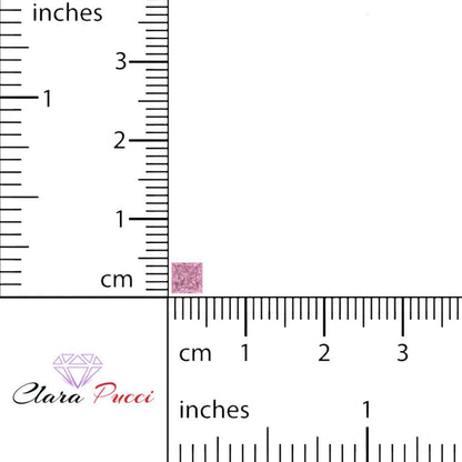 0.25 to 3 ct Princess Cut VVS1 Simulated Pink October Birthstone