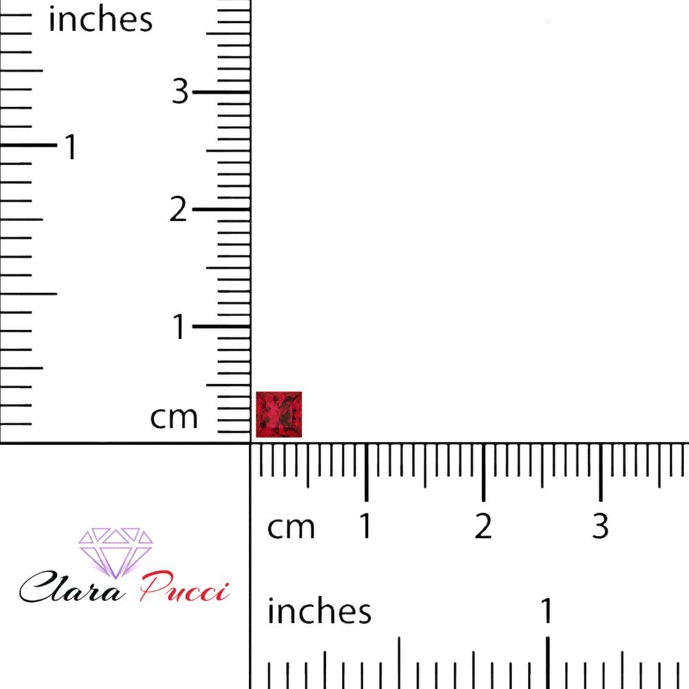 0.25 to 3 ct Princess Cut VVS1 Simulated Pink tourmaline July Birthstone
