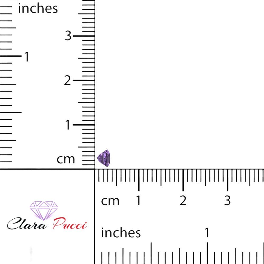 0.25 to 3 ct Princess Cut VVS1 Simulated Purple Alexandrite February Birthstone