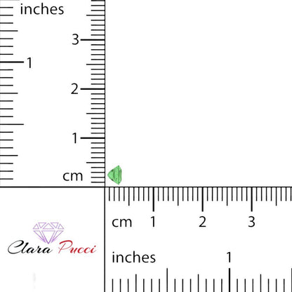 0.25 to 3 ct Princess Cut VVS1 Simulated Light Green August Birthstone