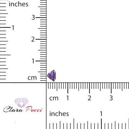 0.25 to 3 ct Princess Cut VVS1 Simulated Purple Alexandrite February Birthstone