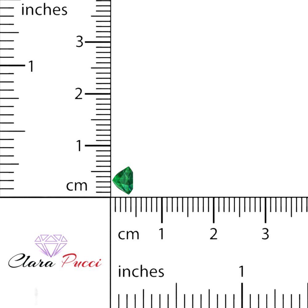 0.25 to 3 ct Princess Cut VVS1 Simulated Green Emerald May Birthstone