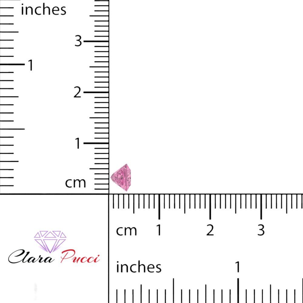 0.25 to 3 ct Princess Cut VVS1 Simulated Pink October Birthstone