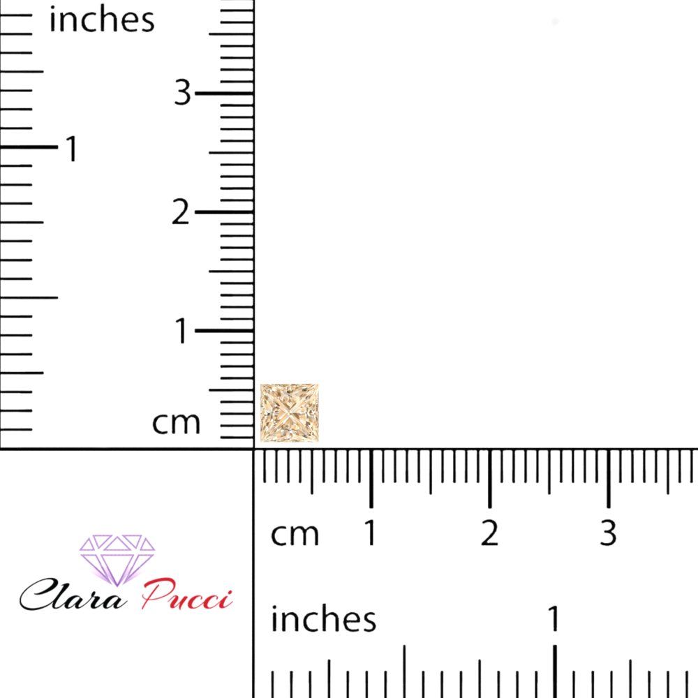0.25 to 3 ct Princess Cut VVS1 Natural Brown Morganite November Birthstone