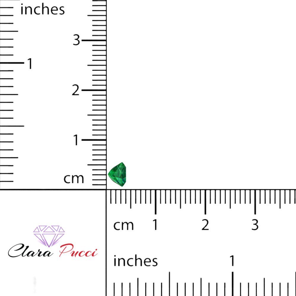 0.25 to 3 ct Princess Cut VVS1 Simulated Green Emerald May Birthstone