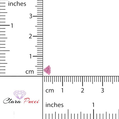 0.25 to 3 ct Princess Cut VVS1 Simulated Pink October Birthstone