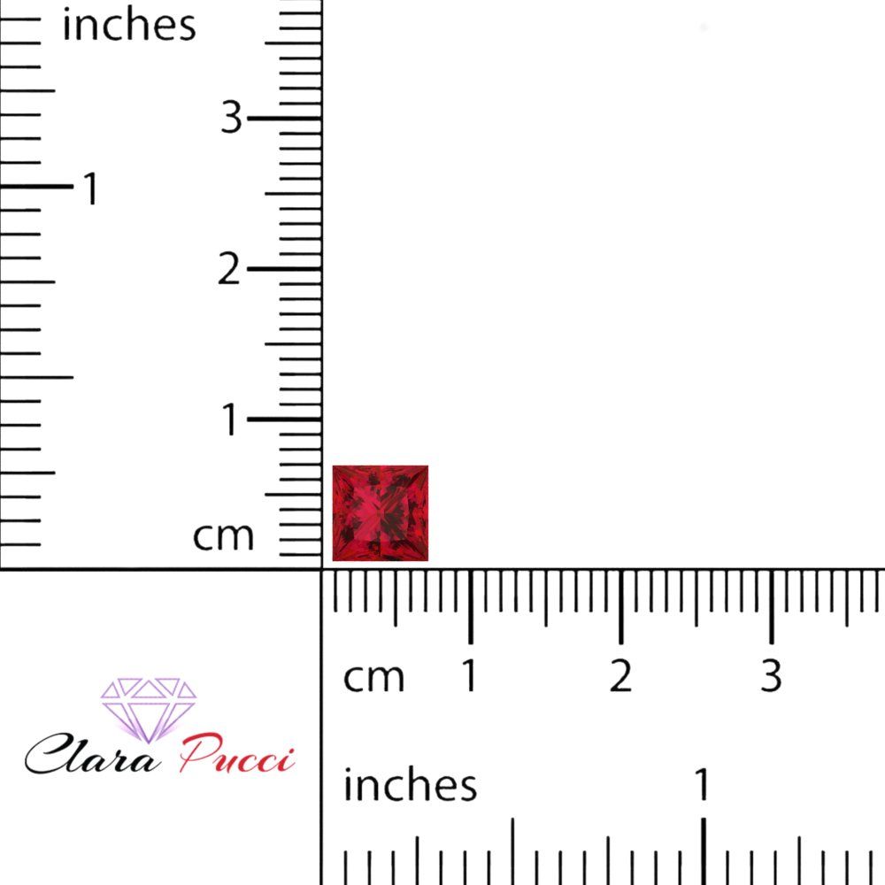 0.25 to 3 ct Princess Cut VVS1 Simulated Pink tourmaline July Birthstone